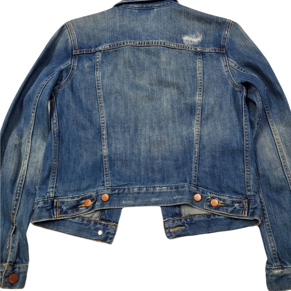 Gap 1969 Distressed Jean Jacket 100% Cotton RN 54023 - Picture 4 of 4